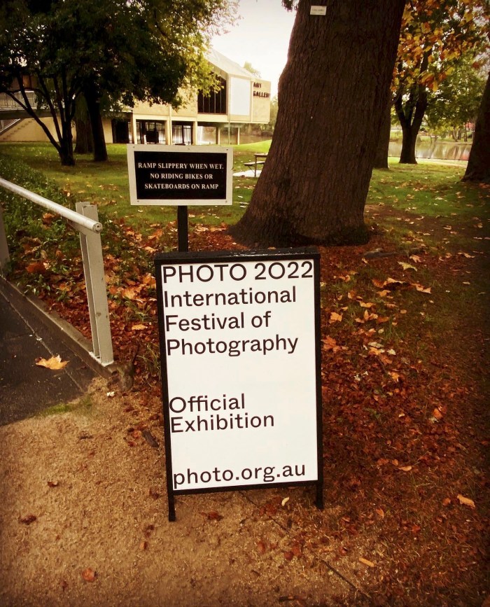 Photo2022 sign at the Benalla Art Gallery