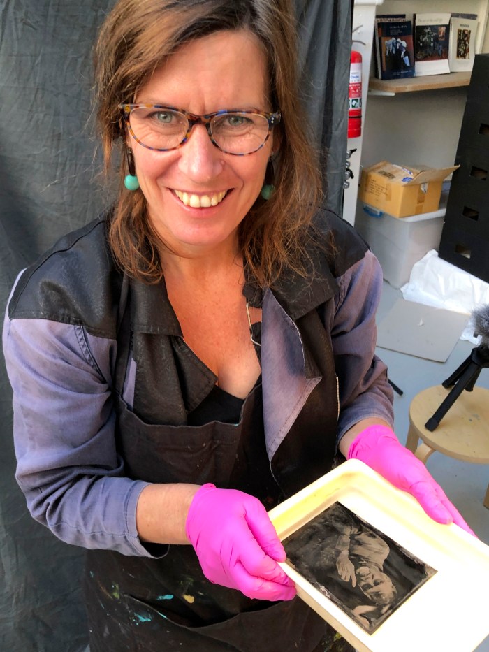 Rachel Mounsey, photographing for PHOTO2022 exhibition 'Space Between Strangers'.