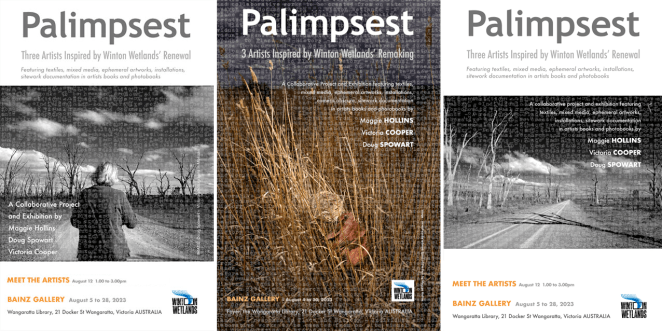 3 Invitations for the exhibition in BAINZ GALLERY in Wangaratta