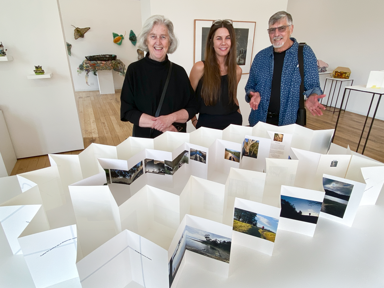 Victoria with Jo Salt Gallery Director + Doug PHOTO: Michael Coyne
