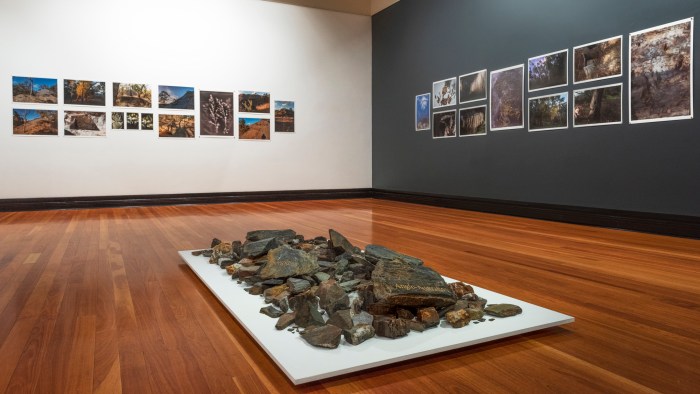 Surrounding exhibition installation, CAM Castlemaine Art Museum, 14 Feb 2024 julie millowick