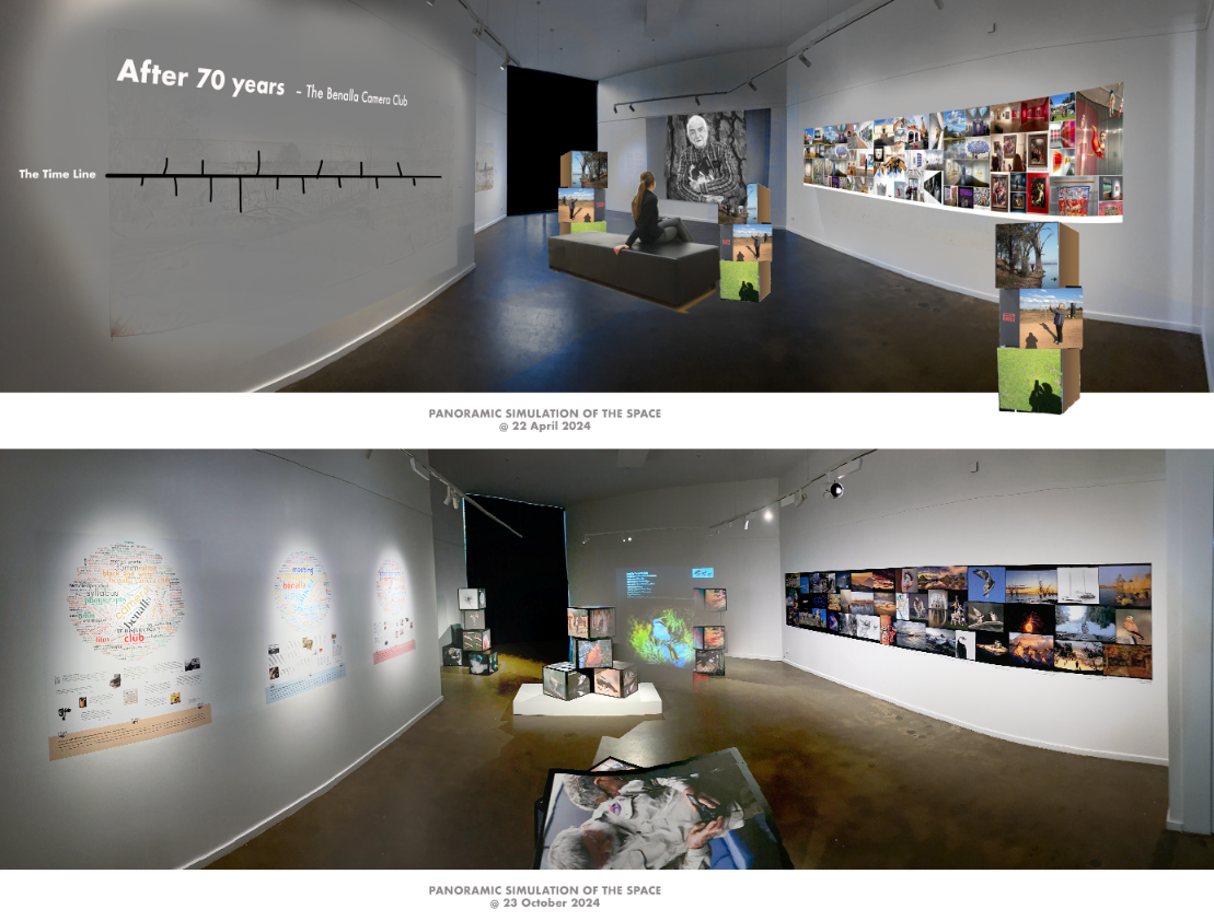 Proposal and final install of Visions Exhibition