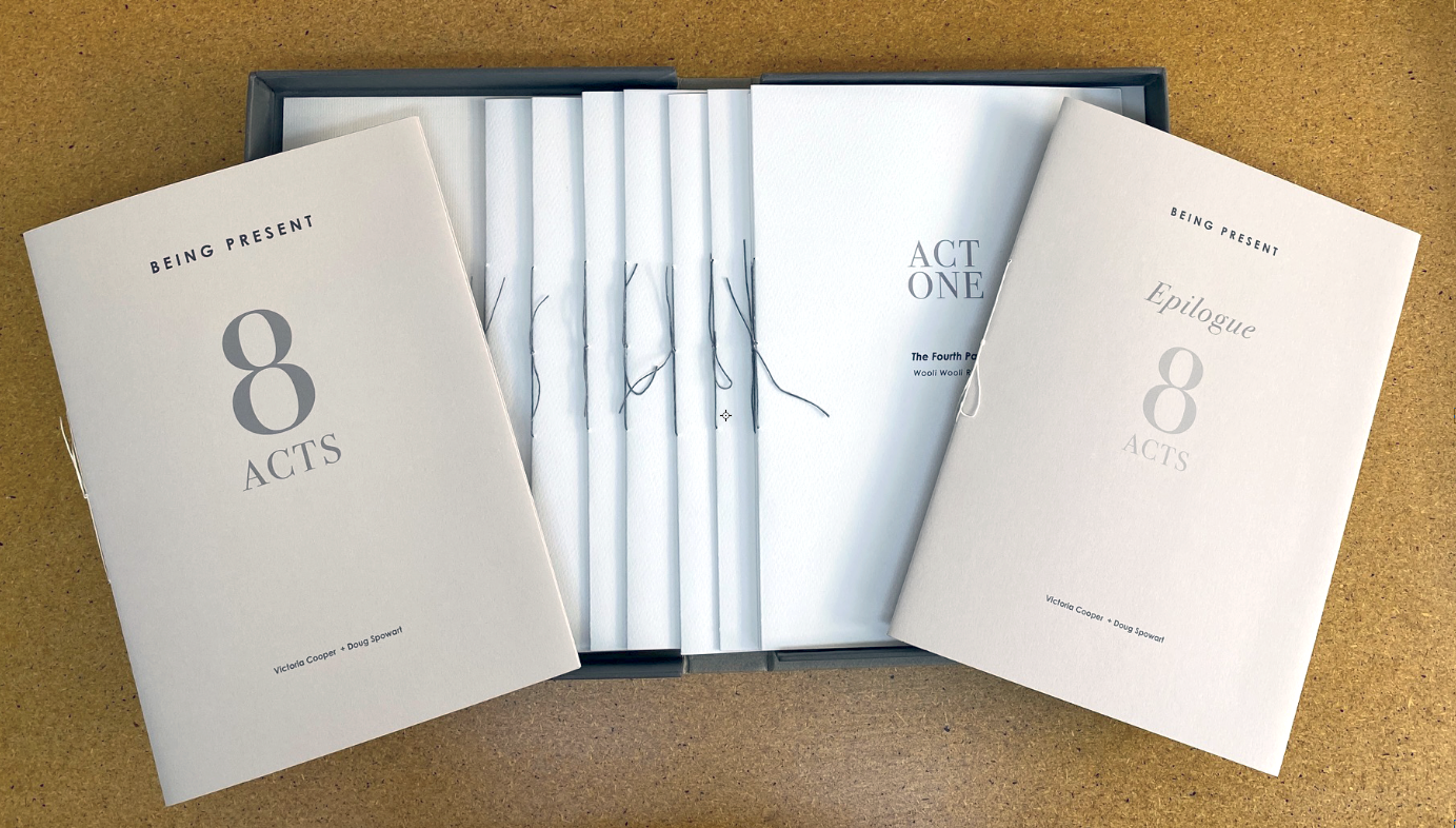 Being Present: Eight Acts book and clamshell