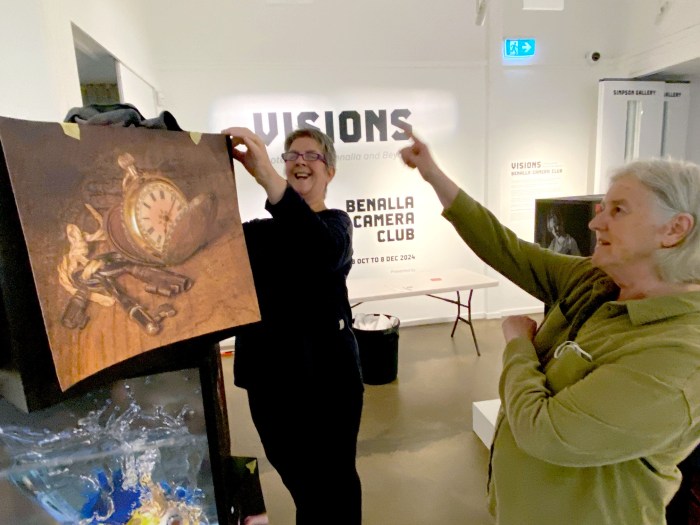 Kym and Vicky in the install