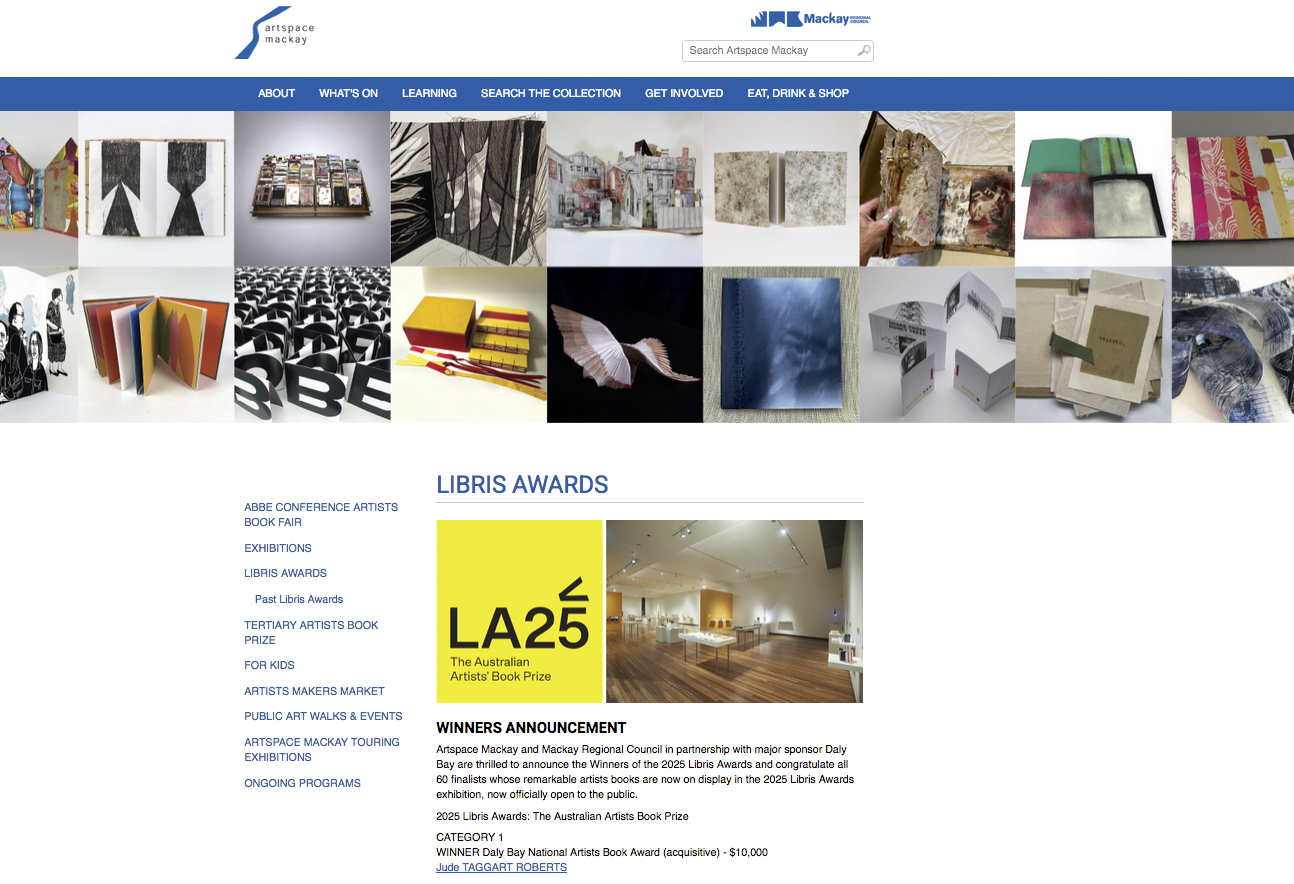 Artspace Mackay website