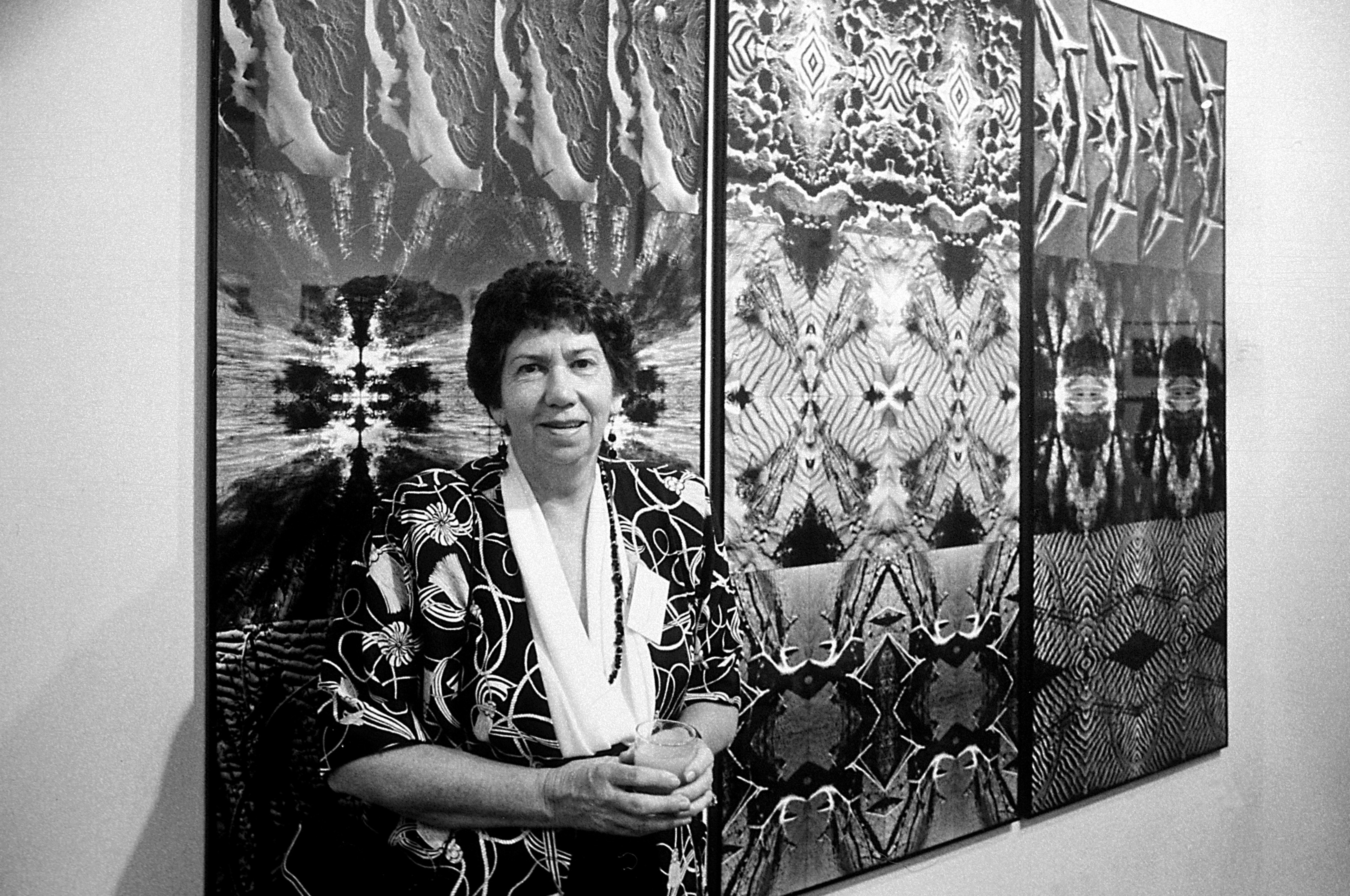 Ruby with South Stradbroke Triptych at the Gallery in 1992